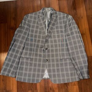 Modern Alfani Charcoal Checkered Suit